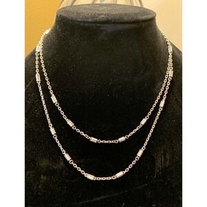 Brighton Meridian Duet Necklace in Silver w/Crystals *New* Retail $118